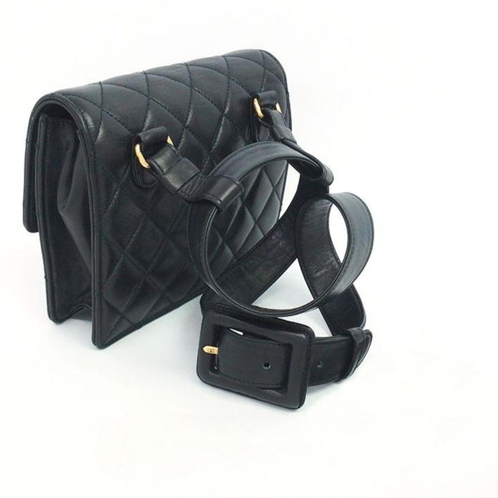 Chanel Cocomark CC Body Bag Waist Pouch Gold Hardware Matelasse - Picture 2 of 7